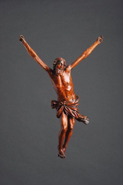South German Baroque Boxwood Figure of Christ